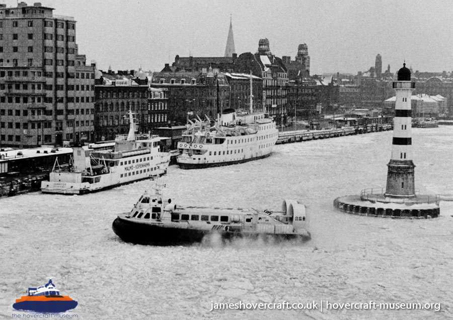 AP1-88 hovercraft with the Scandinavian company SAS -  (credit: The <a href='http://www.hovercraft-museum.org/' target='_blank'>Hovercraft Museum Trust</a>).